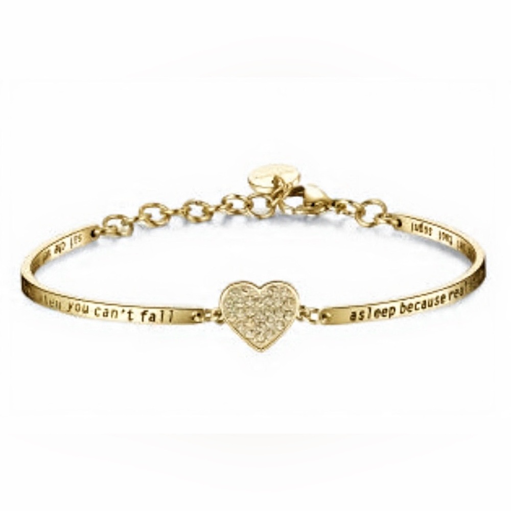 Brosway Rose gold engraved Swarovski bracelet